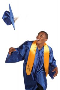 Student Graduate Throwing Cap